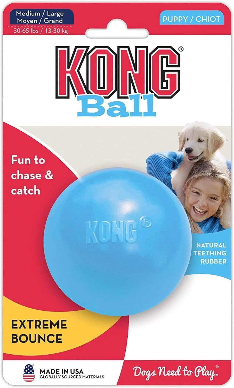 Kong puppy ball med/lge