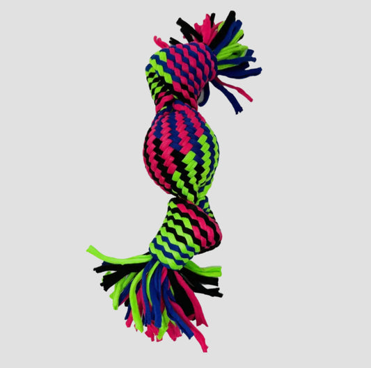 WufWuf & Smart Choice Strong Rubber Squeaky Rope Tug Toy