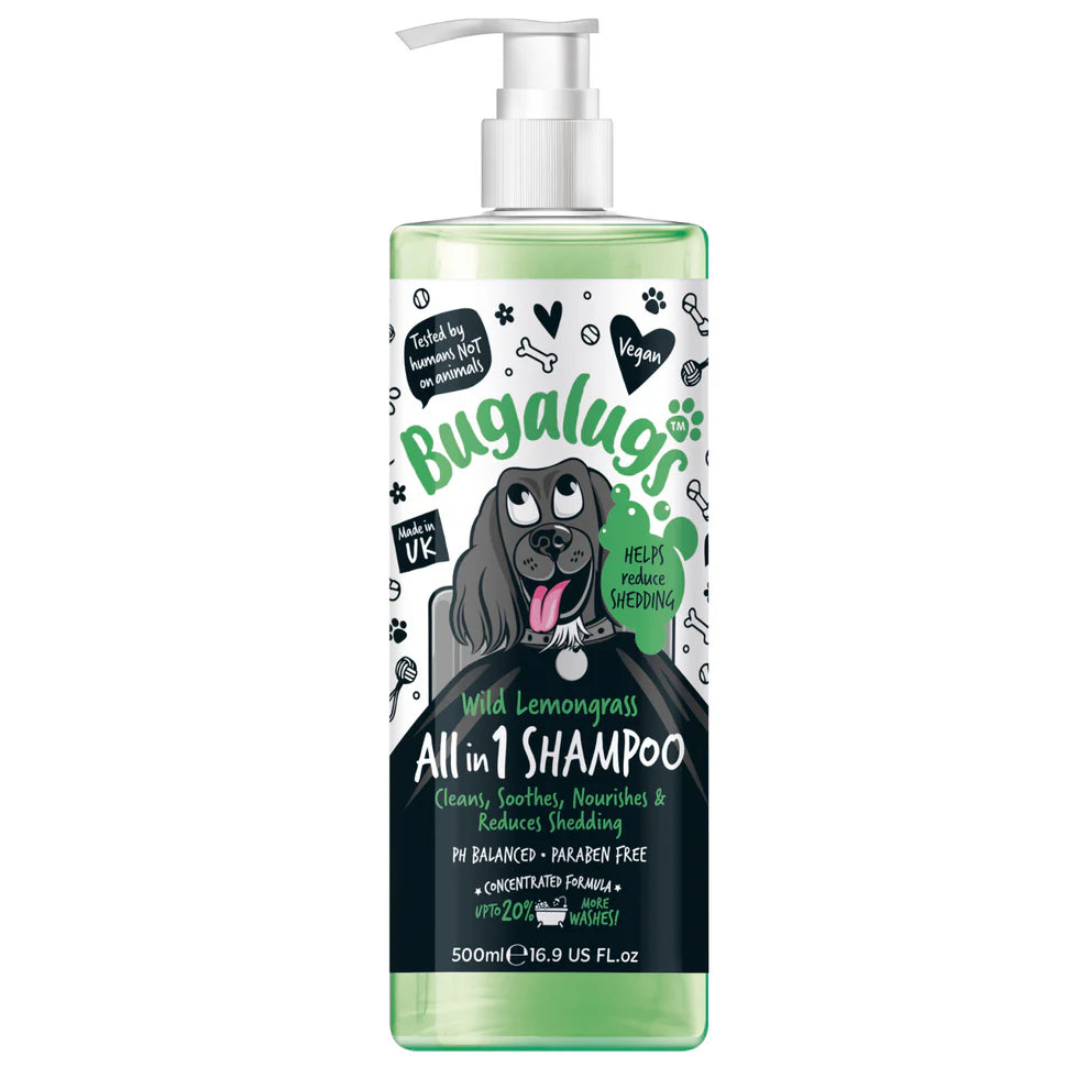 Bugalugs™ Wild Lemongrass All in 1 Dog Shampoo with Shed Control